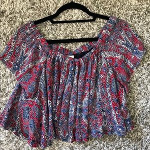 Off the shoulder crop top